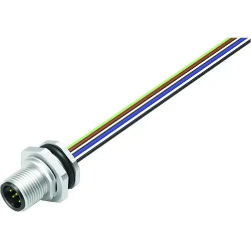 Einbaustecker, M12, 8-polig, Litzenanschluss, Schraubverriegelung, gerade, 76 2631 1111 00008-0200 Günstig
