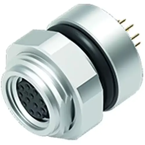 Einbaubuchse, M8, 12-polig, THT, Schraubverriegelung, gerade, 86 6518 1100 00012 Kracherpreis