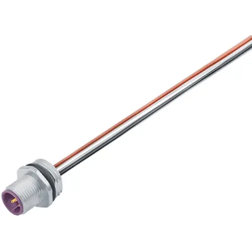 Einbaustecker, M12, 5-polig, Litzenanschluss, Schraubverriegelung, gerade, 76 0231 0011 00105-0200 Knallerangebot