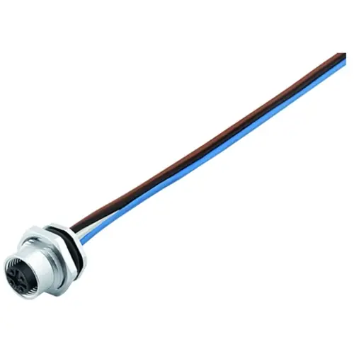 Einbaubuchse, M12, 4-polig, Litzenanschluss, Schraubverriegelung, gerade, 76 0632 1015 00004-0200 Sofort Bestellen