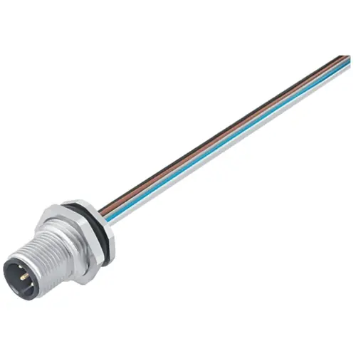 Einbaustecker, M12, 12-polig, Litzenanschluss, Schraubverriegelung, gerade, 76 2531 1111 00012-0200 Finale Aktion