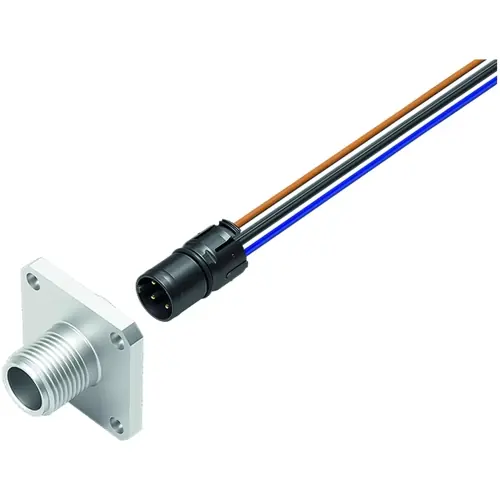 Super-Preis Einbaustecker, M12, 4-polig, Litzenanschluss, gerade, 99 3433 116 04