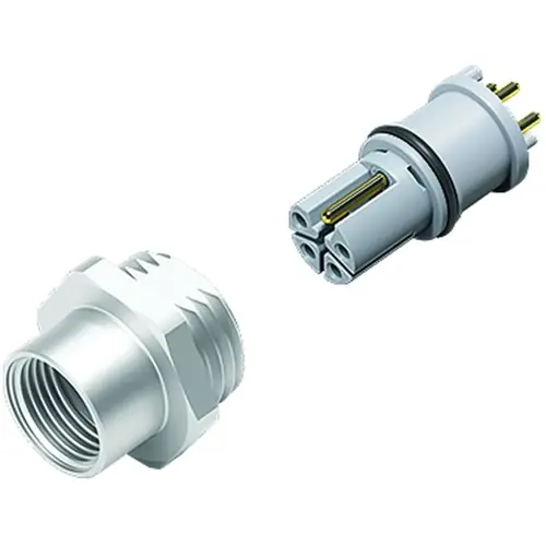 Einbaubuchse, M12, 4-polig + FE, THR, Schraubverriegelung, gerade, 99 0642 20 05 Schnäppchen