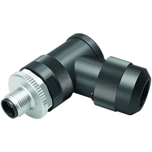 Stecker, M12, 4-polig + PE, Schraubanschluss, Schraubverriegelung, abgewinkelt, 99 0699 370 05 Günstig