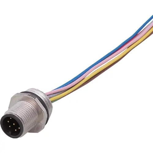 Einbaustecker, M12, 8-polig, gerade, E11194 Highlight
