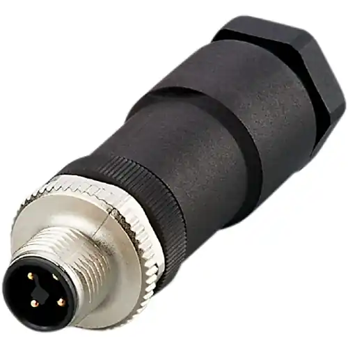 Stecker, M12, 4-polig, Schraubanschluss, gerade, E12500 Neue Kollektion