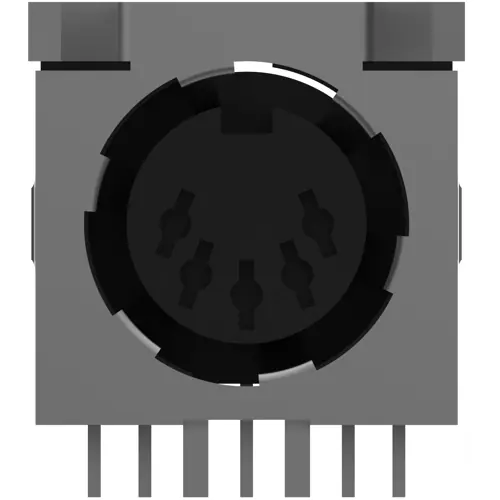 Geprüft Einbaubuchse, 5-polig, Lötanschluss, abgewinkelt, 5750477-1