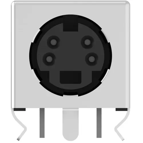 Rabatt Einbaubuchse, 4-polig, Lötanschluss, abgewinkelt, 5749181-1