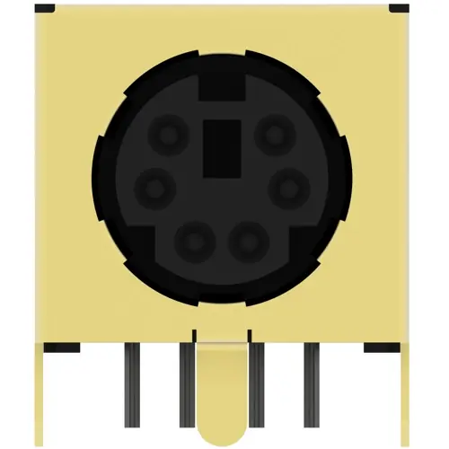 Highlight Einbaubuchse, 6-polig, Lötanschluss, abgewinkelt, 5749265-1