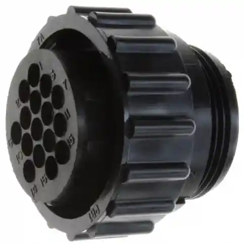 Steckergehäuse, 16-polig, Crimpanschluss, Schraubverriegelung, gerade, 206037-1 Geprüft