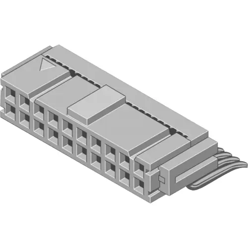 Buchsenleiste, 20-polig, RM 2.54 mm, gerade, grau, 517.075.003.020.010 Neue Ware
