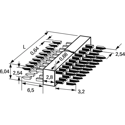 Finale Aktion Stiftleiste, 14-polig, RM 2.54 mm, gerade, grau, 511.030.003.014.000