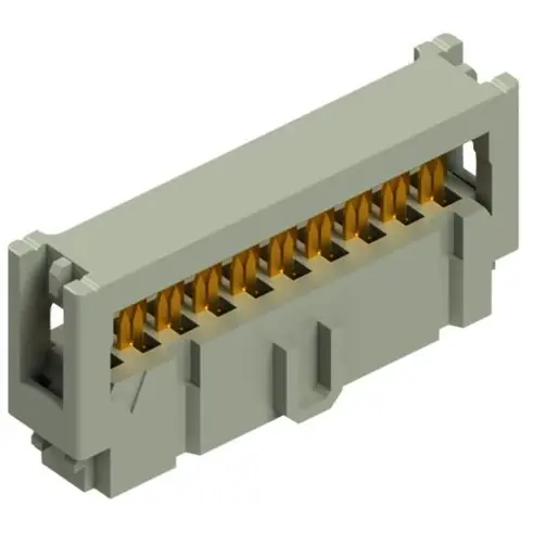 Sichere Zahlung Buchsenleiste, 20-polig, RM 2.54 mm, gerade, grau, 10007457