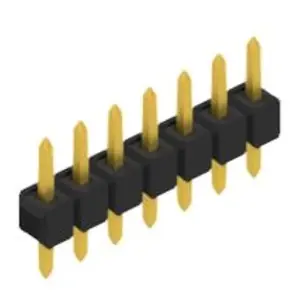 Stiftleiste, 7-polig, RM 2.54 mm, gerade, schwarz, 10047910 Gratis Versand