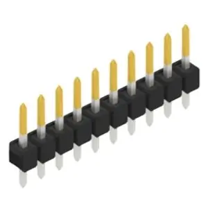 Stiftleiste, 10-polig, RM 2.54 mm, gerade, schwarz, 10048040 Sale