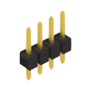 Neu Im Sortiment Stiftleiste, 4-polig, RM 2.54 mm, gerade, schwarz, 10048014