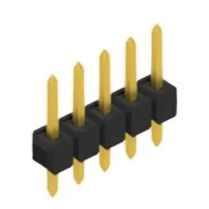 Stiftleiste, 5-polig, RM 2.54 mm, gerade, schwarz, 10048018 Highlight