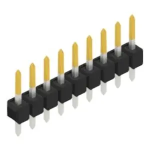 Aktuell Stiftleiste, 9-polig, RM 2.54 mm, gerade, schwarz, 10048036