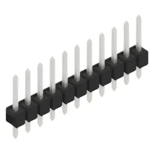 Top-Angebot Stiftleiste, 11-polig, RM 2.54 mm, gerade, schwarz, 10048174