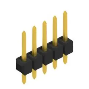 Stiftleiste, 5-polig, RM 2.54 mm, gerade, schwarz, 10048146 Markenware