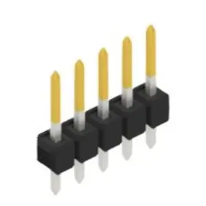 Stiftleiste, 5-polig, RM 2.54 mm, gerade, schwarz, 10048147 Markenware