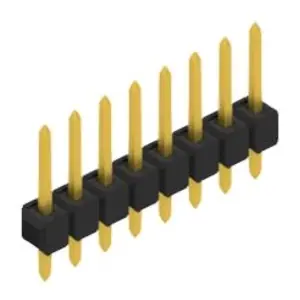 Aktuell Stiftleiste, 8-polig, RM 2.54 mm, gerade, schwarz, 10048158