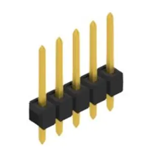 Neuheit Stiftleiste, 5-polig, RM 2.54 mm, gerade, schwarz, 10048275