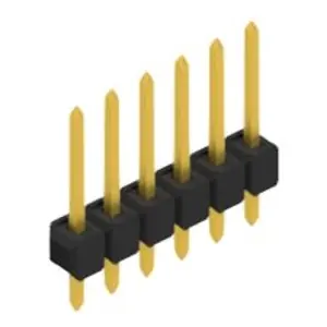 Neuheit Stiftleiste, 6-polig, RM 2.54 mm, gerade, schwarz, 10048278