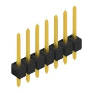 Geprüft Stiftleiste, 7-polig, RM 2.54 mm, gerade, schwarz, 10048283