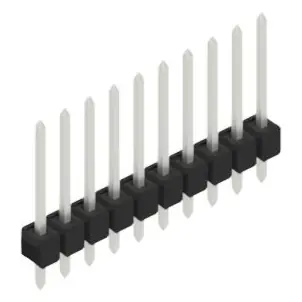 Nur Für Kurze Zeit Stiftleiste, 10-polig, RM 2.54 mm, gerade, schwarz, 10048416
