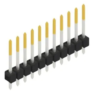 Top-Seller Stiftleiste, 11-polig, RM 2.54 mm, gerade, schwarz, 10048418