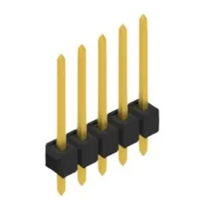 Stiftleiste, 5-polig, RM 2.54 mm, gerade, schwarz, 10048395 Neue Kollektion