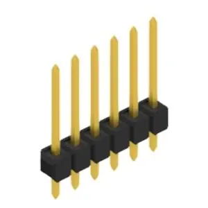 Kostenfreie Lieferung Stiftleiste, 6-polig, RM 2.54 mm, gerade, schwarz, 10048398