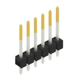 Knallerangebot Stiftleiste, 6-polig, RM 2.54 mm, gerade, schwarz, 10048399