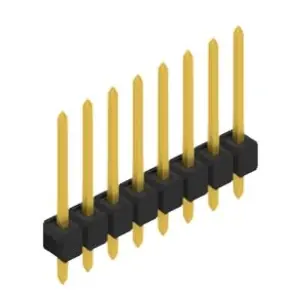 Stiftleiste, 8-polig, RM 2.54 mm, gerade, schwarz, 10048406 Preis Gesenkt