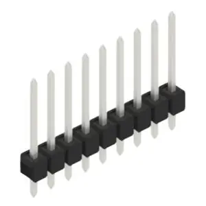 Stiftleiste, 9-polig, RM 2.54 mm, gerade, schwarz, 10048412 Kostenloser Rückversand