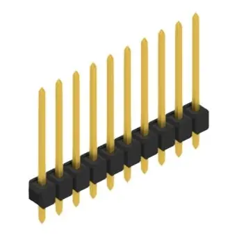 Direkt Vom Hersteller Stiftleiste, 10-polig, RM 2.54 mm, gerade, schwarz, 10048535