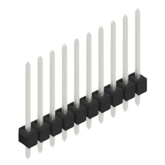 Stiftleiste, 10-polig, RM 2.54 mm, gerade, schwarz, 10048537 Direktkauf