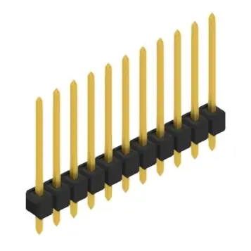 Ausverkauf Stiftleiste, 11-polig, RM 2.54 mm, gerade, schwarz, 10048538