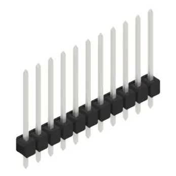 Billig Stiftleiste, 11-polig, RM 2.54 mm, gerade, schwarz, 10048540