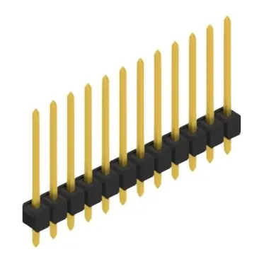 Neue Kollektion Stiftleiste, 12-polig, RM 2.54 mm, gerade, schwarz, 10048541