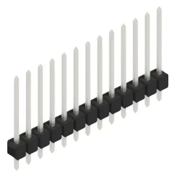 Preisreduziert Stiftleiste, 13-polig, RM 2.54 mm, gerade, schwarz, 10048547