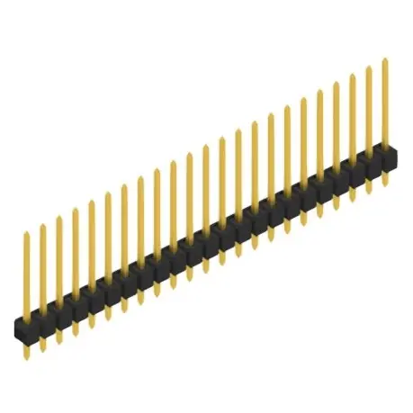 Neu Stiftleiste, 23-polig, RM 2.54 mm, gerade, schwarz, 10048577