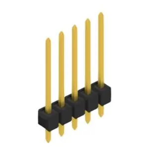 Begrenztes Angebot Stiftleiste, 5-polig, RM 2.54 mm, gerade, schwarz, 10048518