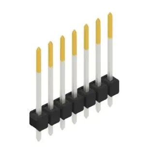 Stiftleiste, 7-polig, RM 2.54 mm, gerade, schwarz, 10048526 Schneller Versand