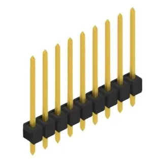 Kostenloser Rückversand Stiftleiste, 9-polig, RM 2.54 mm, gerade, schwarz, 10048531