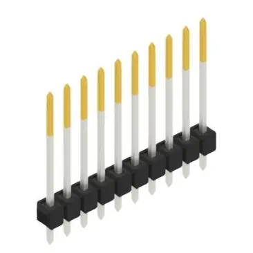 Stiftleiste, 10-polig, RM 2.54 mm, gerade, schwarz, 10048650 Gratis Versand