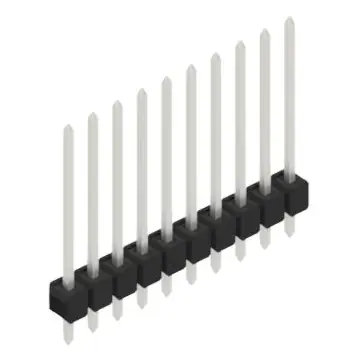 Stiftleiste, 10-polig, RM 2.54 mm, gerade, schwarz, 10048651 Top-Angebot