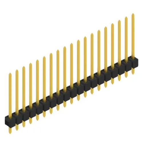 Bestseller Stiftleiste, 19-polig, RM 2.54 mm, gerade, schwarz, 10048675