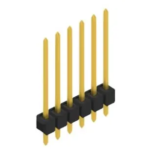 Stiftleiste, 6-polig, RM 2.54 mm, gerade, schwarz, 10048636 Begrenztes Angebot